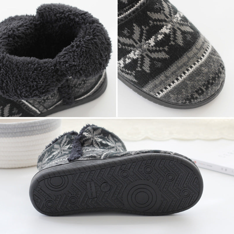 Womens Bootie Slippers Cable Knit Cute Plush Fleece Memory Foam House Shoes Indoor Winter Boot Slippers