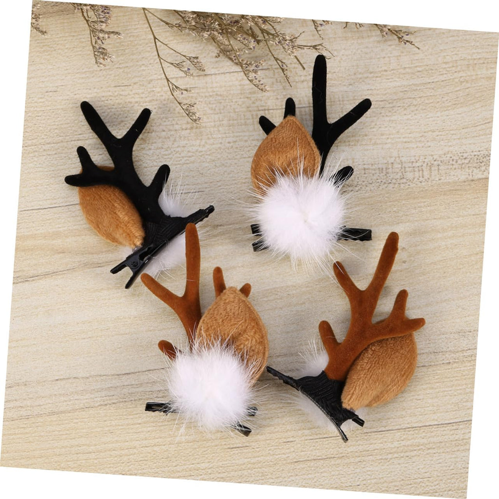 2 pairs of new cute elk antler hair clips, Christmas fresh deer antler hair hoop hair accessories