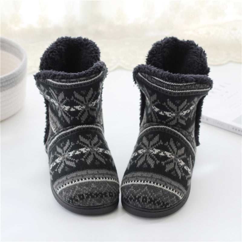 Womens Bootie Slippers Cable Knit Cute Plush Fleece Memory Foam House Shoes Indoor Winter Boot Slippers
