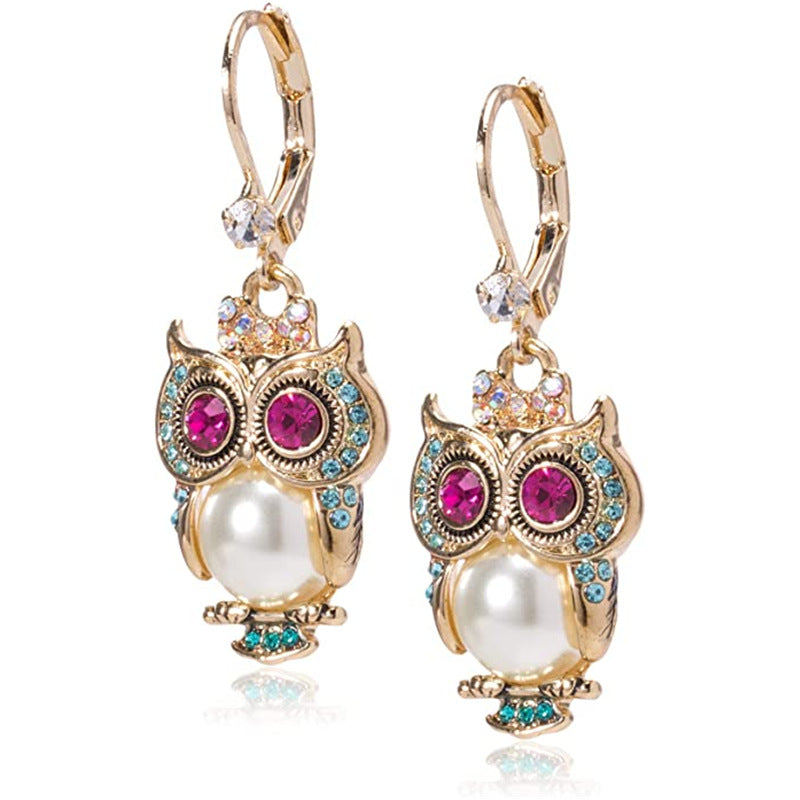 New jewelry niche design fashionable and exquisite cute owl earrings for women