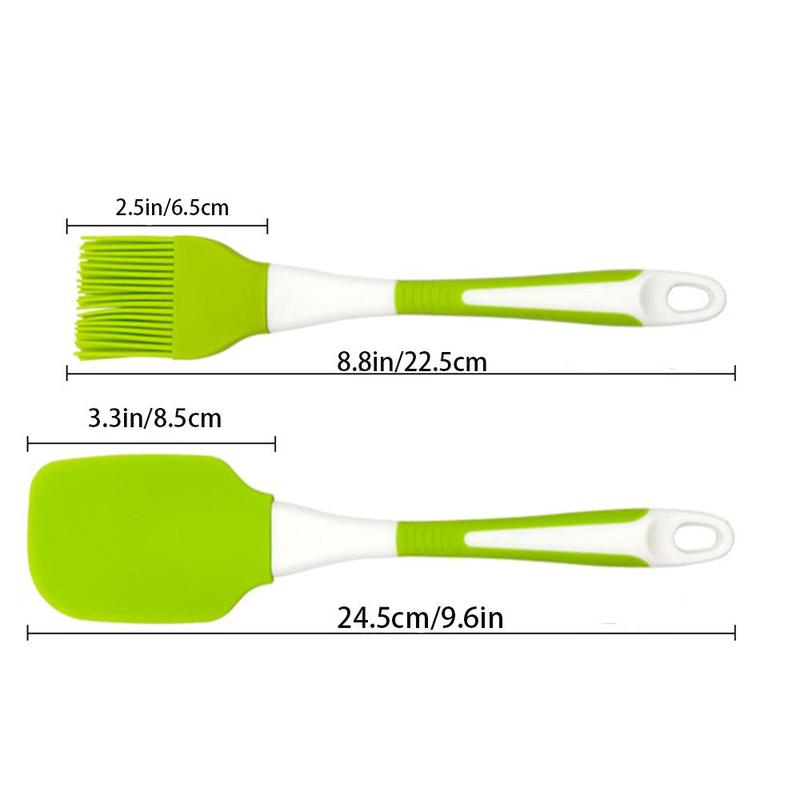 2 pieces baking spatula, cake spatula, cream stirring barbecue oil brush, oil brush kitchen utensil set