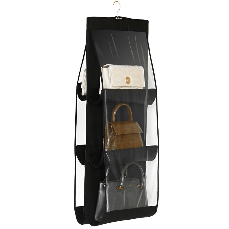 1 Piece Hanging Handbag Organizer, Multi Layered with 6 Pockets, Foldable Dustproof Storage Bag