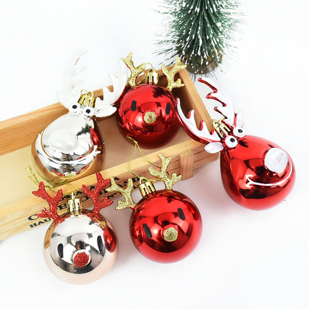 Christmas Balls Ornaments, Christmas Tree Balls Ornaments, Holiday Party Balls Hanging Balls Ornaments for Outdoor Indoor Christmas Decor