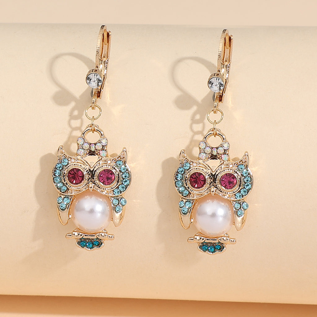 New jewelry niche design fashionable and exquisite cute owl earrings for women