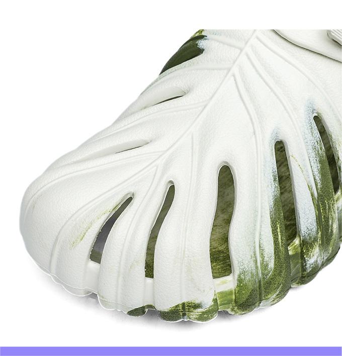 Monstera Slippers, Monstera Leaf Slides, Monstera EVA Thick Sole Pillow Slippers, Non Slip Quick Drying Breathable Beach Monstera Slides for Women Men