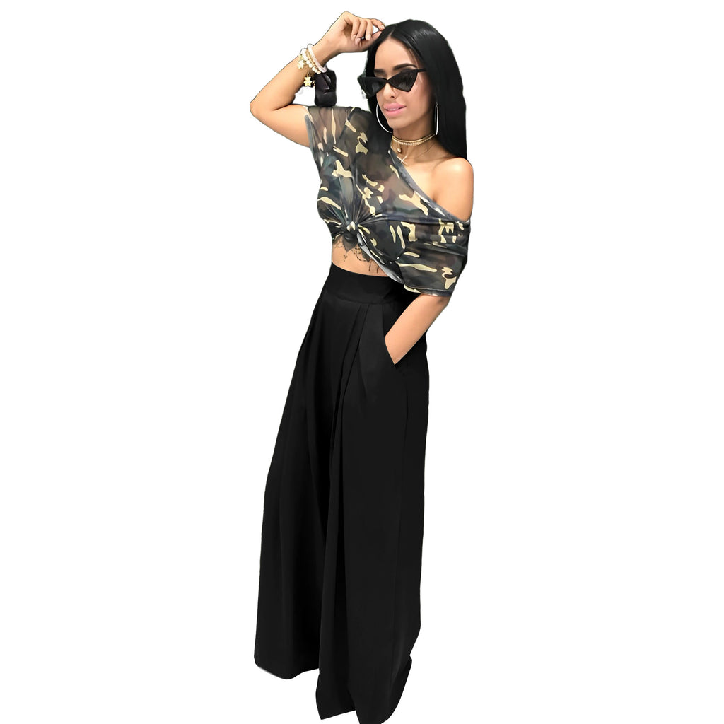Women's Autumn and Winter Wide-Leg Pants Fashion Casual Pants Personality Flared Trousers Wide-Leg