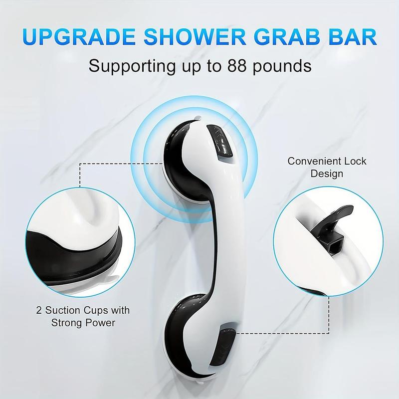 1 Piece Bathroom Suction Cup Handle, Bathroom Grab Bar, Shower Handle With Strong Suction Cup For Home Bathroom Improvement