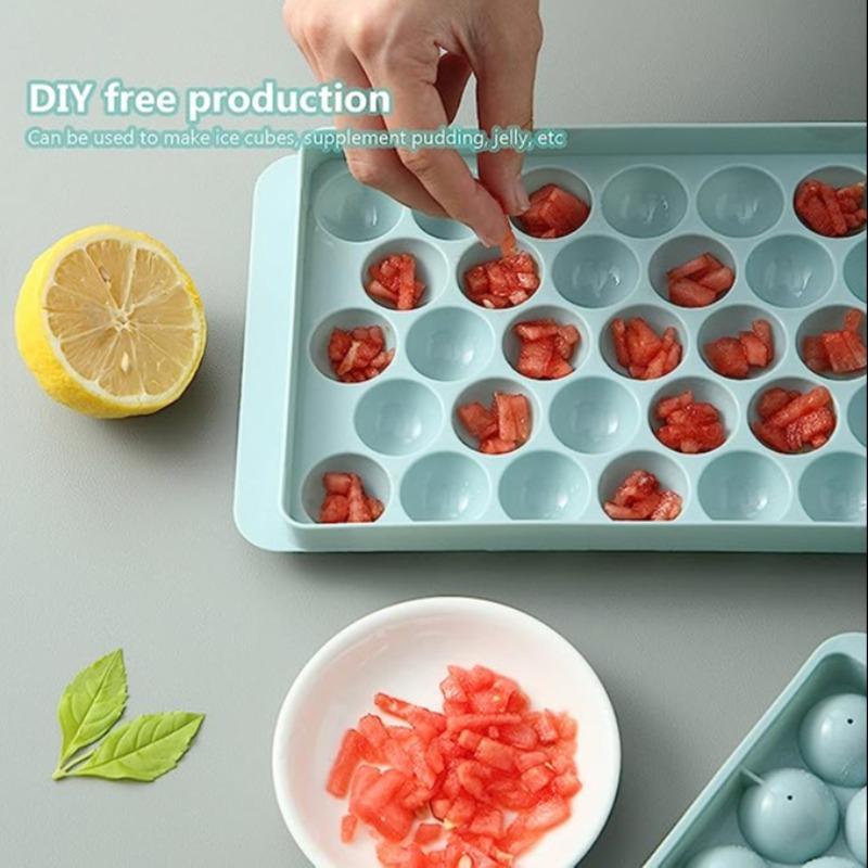 1 Piece Ice Cube Tray, 33 Grids Ice Ball Tray, Ice Ball Maker Mold for Freezer, Kitchen Ice Making Tools