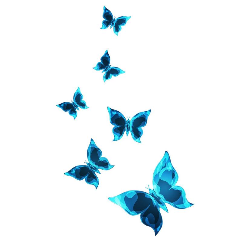 1 Piece Blue Butterfly Wall Sticker, Luminous Glow in The Dark Wall Sticker, Wall Decor for Party Decoration