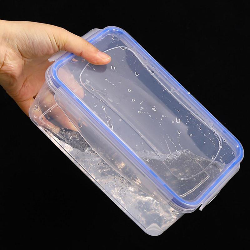 1 Piece Clear Food Storage Box with Lid, Refrigerator Fresh-keeping Box, Rectangular Food Container for Kitchen