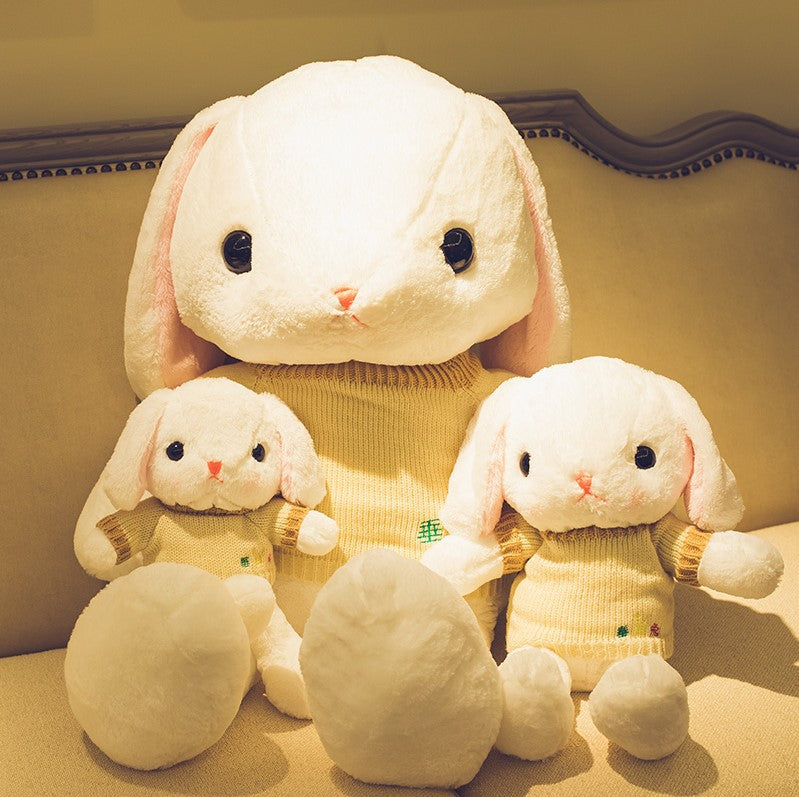 Cute Sleeping Doll Rabbit Plush Toy Lop Eared Rabbit Doll Ragdoll Girl