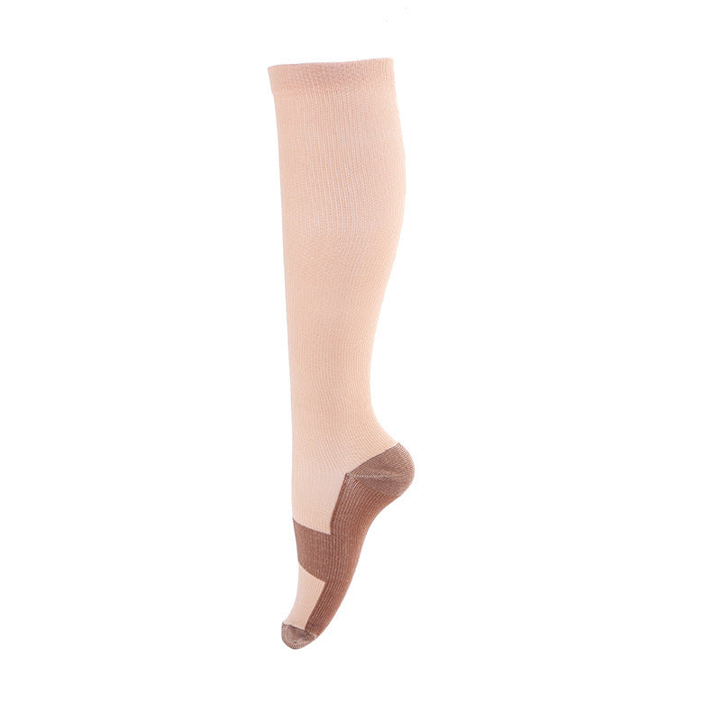 Copper Fiber Long-Barreled Compression Stockings Nylon Pressure Outdoor Sports Compres Socks
