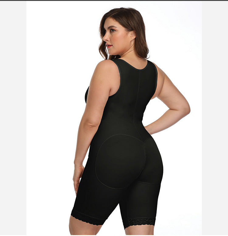 Body shaper one-piece women's summer thin section abdomen corset waist and hip one-piece tights