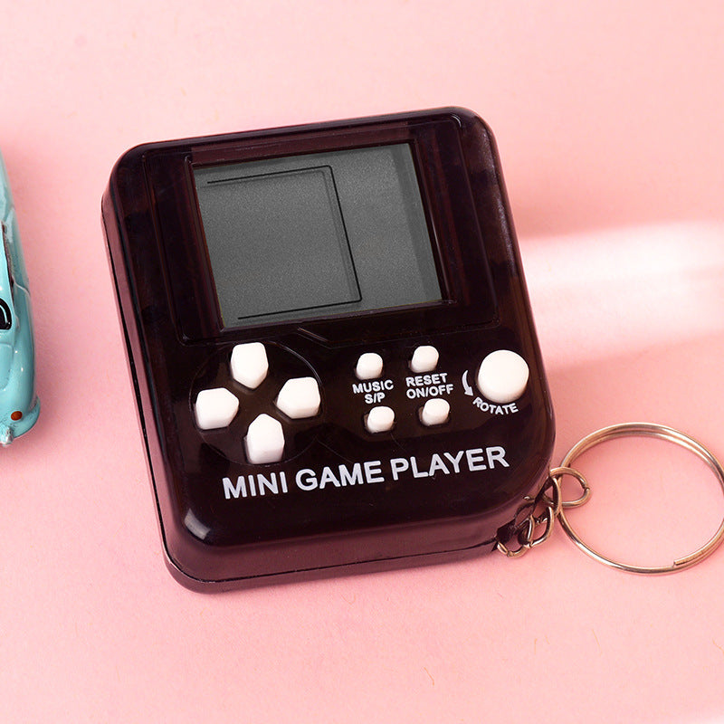 Creative Personality Retro Tetris Handheld Game Machine Car Key Ring Female Cute Schoolbag Internet Celebrity Pendant