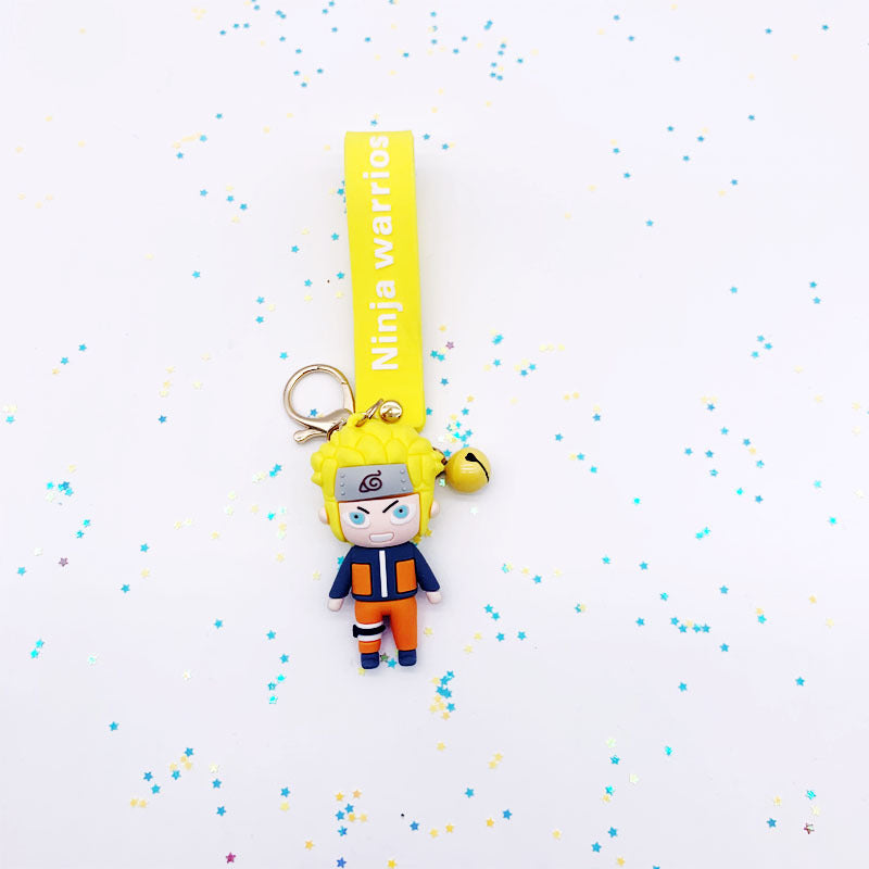 Cute Cartoon Naruto Keychain Naruto Kakashi Sasuke Doll Pendant Anime Peripheral Key Pendant