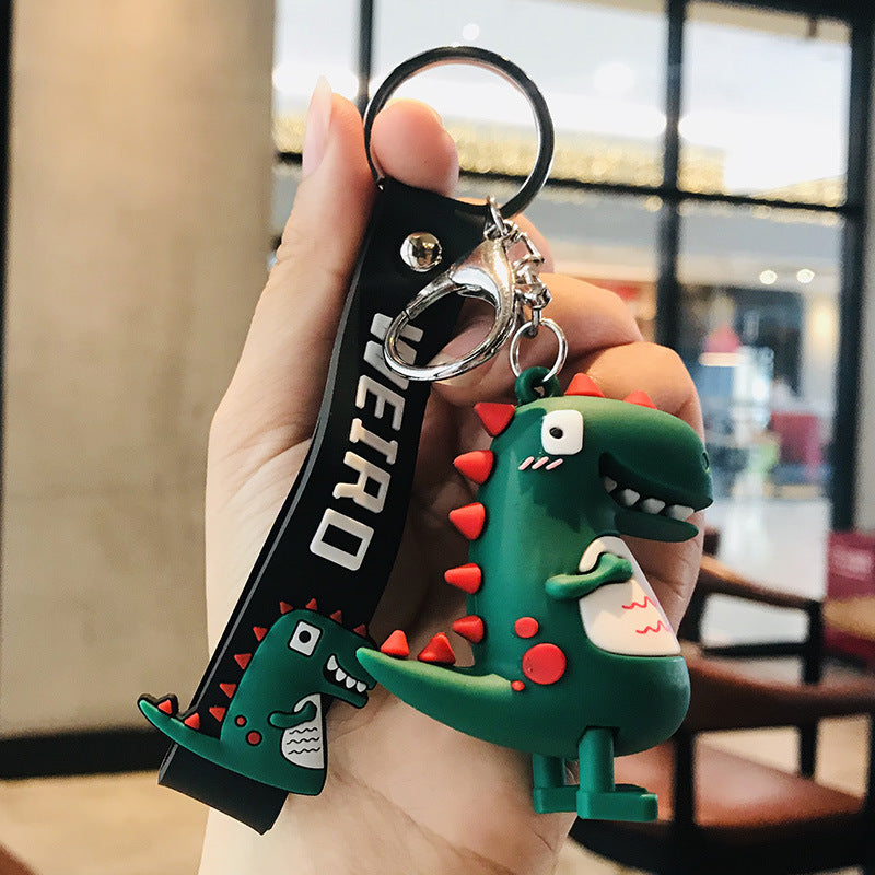 Creative Cartoon Dinosaur Doll Keychain Men and Women Car Shape School Bag Cute Pendant Gift Stall Products