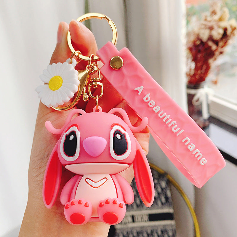 Cute Stitch Figurine Doll Cartoon Key Chain Car School Bag Bag Charm Fashion Printing Small Gift