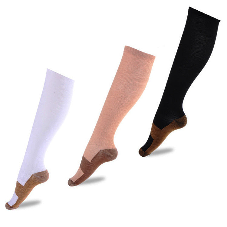 Copper Fiber Long-Barreled Compression Stockings Nylon Pressure Outdoor Sports Compres Socks
