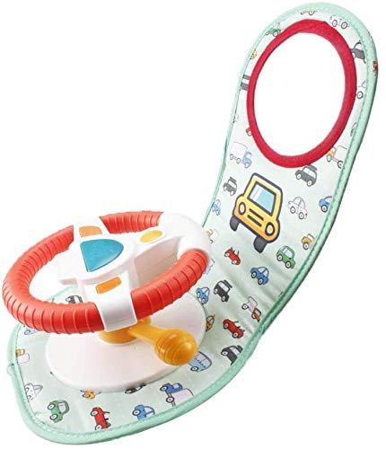 HE19004 Car Wheel Baby Toys - Musical Activity Play Center Toy Baby's Travel Companion Entertain and Relax Easier Drive with Sounds and Lights for Baby