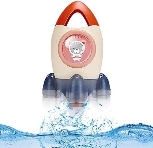 TOP20006-Purple  Baby Bath Toys - Childs Bath Toys, Fun Bath Time Tub Toy, Spray Water Bathtub Toy, Space Rocket Fountain Shower Game Toys Gift for 1-2-3-4 Year Old Toddlers Boys Girls Kids