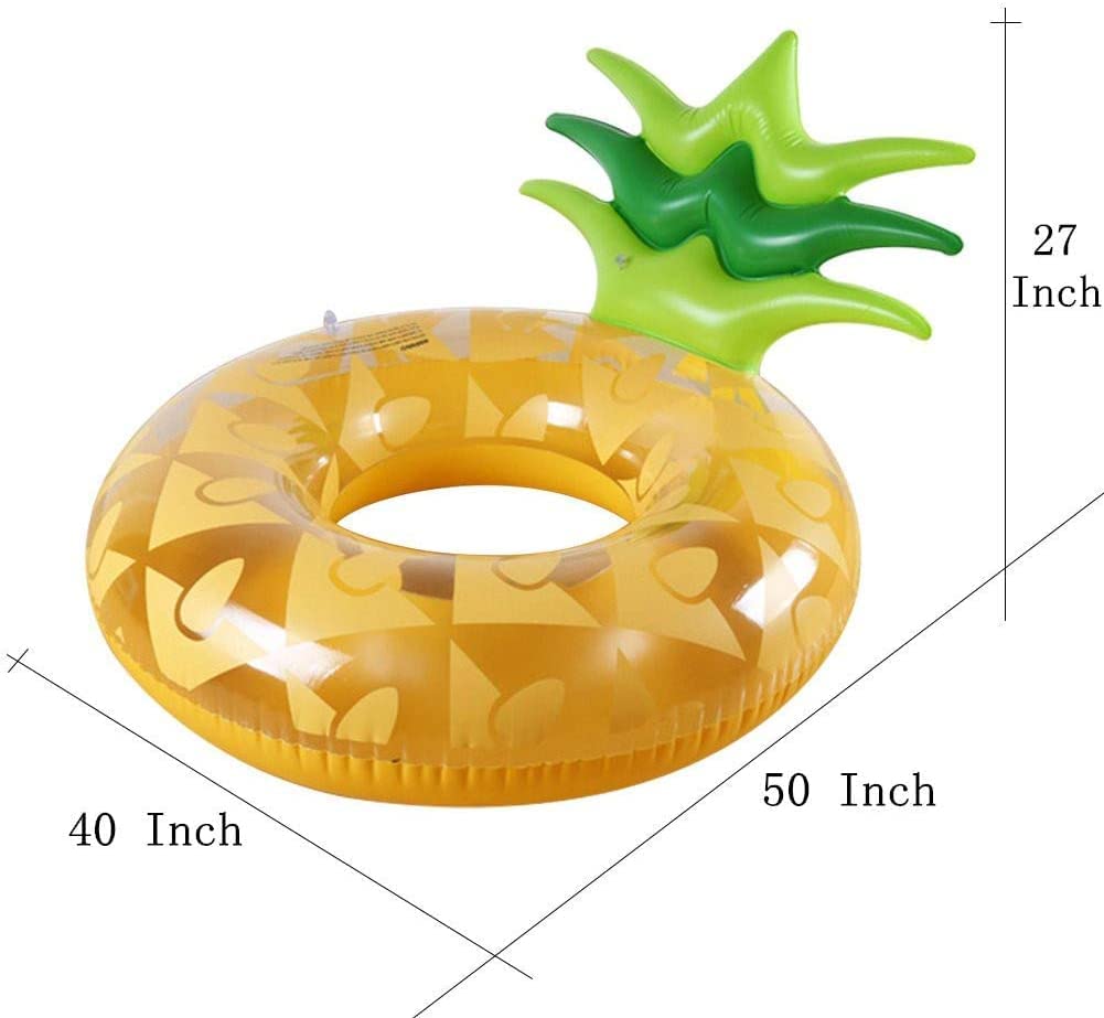 HANMUN Giant Inflatable Pineapple Pool Float - Floaties for Adults Swim Inner Tube Fruit Pool Float Swimming Ring Pool Float Inner Tube Outdoor Beach Party Play Pool Water Fun Toy for Adults …