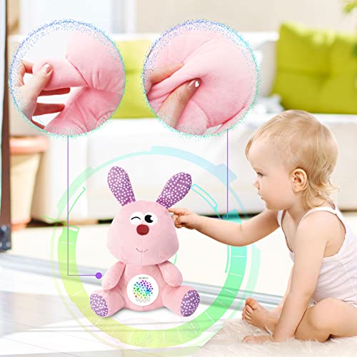 HDL21002 Growinlove Baby Sleep Soother Bunny Sleep Music Toy, White Noise Sound Machine Baby Nightlight Projector with 3 Volume Settings, Baby Sleep Aid Toy for Newborns Babies Boys Girls