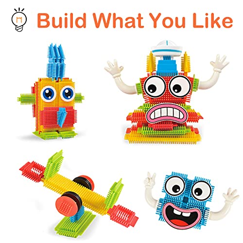 JY22001 Stickle Bricks Building Blocks Tiles-100pcs Big And Colorful Hedgehog Building Blocks Toys Toddler Construction Toys for 3 Year Olds