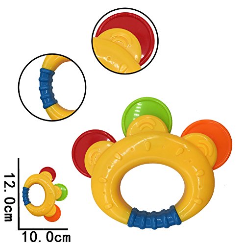 9pcs Baby First Rattle Teether Toy Gift Set with Storage Box for Infant Newborn Baby Boy 0 3 6 9 12 18Month Blue