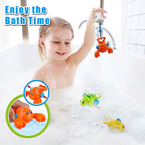BCJ20001 Baby Bathtub Toy Diver Game - Happytime Water Toys 3 Stackable and Nesting Cups, Submarines and Spout (Color in Random)