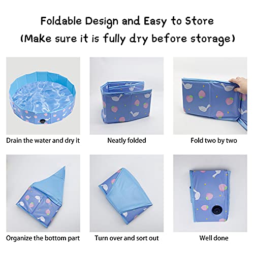 HQ21010 Sand and Water Table for Toddler - Foldable Ball Pit for Kids Portable Small Sandbox Game Room Baby Sensory Activity Center Summer Pet Pool Sand Pit Diameter 32 Inchs