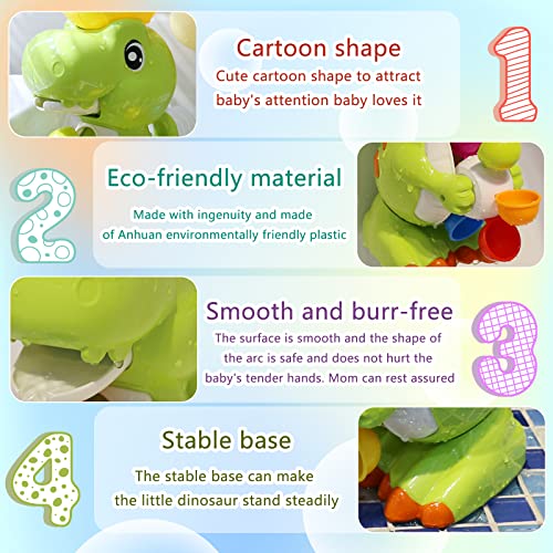 BCJ22001 Baby Bath Toys, Baby Bathtub Toy，Dinosaur Bath Toys for Above 18 Month Toddlers Kids
