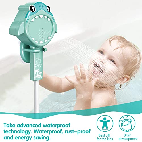 SUNWUKING Bath Shower Head for Toddler - Baby Bath Sprayer Shower Head - Baby Bathtub Toys Sprinkler Electric Shower - Bath Shower Head for Kids with Suction Cups Shelf