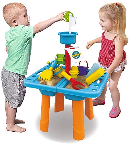 HYS20003 Sand and Water Table for Kids - Activities Play Table with Accessories Kids Outdoor Play Garden Sandpit for Toddlers