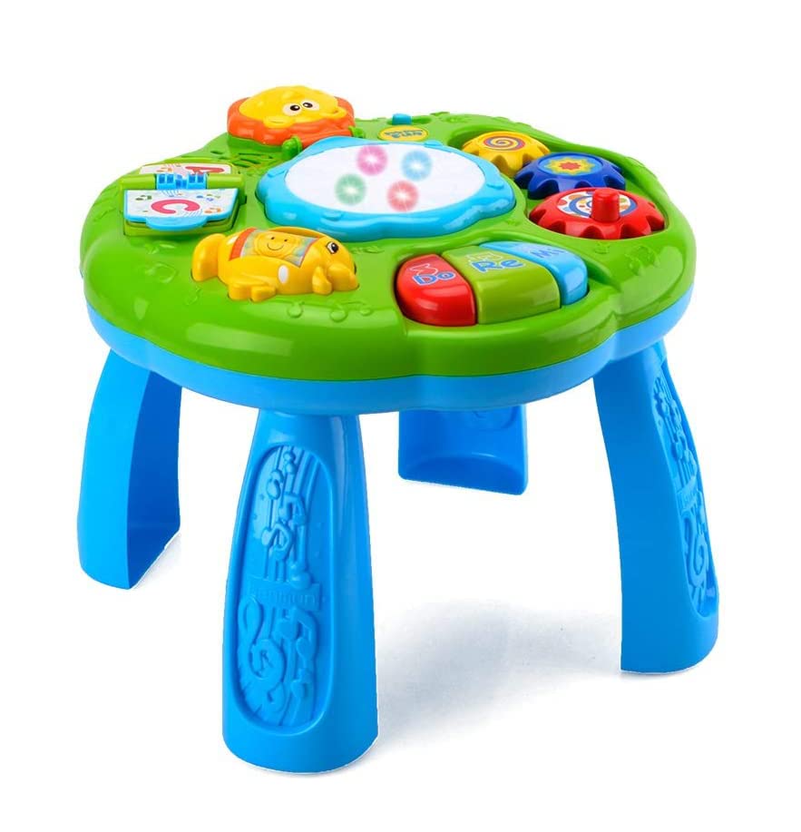 Hanmun Musical Learning Table Baby Toy - Electronic Education Toys for Toddlers Early Development Activity Toy Learn Baby Activity Table Sound Toy for Babies & Infant 6, 12 Months+