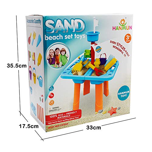 HYS20003 Sand and Water Table for Kids - Activities Play Table with Accessories Kids Outdoor Play Garden Sandpit for Toddlers