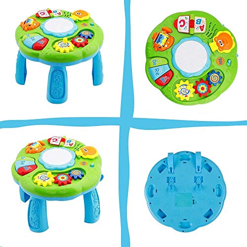 ZM16029 Musical Learning Table Baby Toy - Electronic Education Activity Center Toys for Toddlers Early Development Activity (Green)