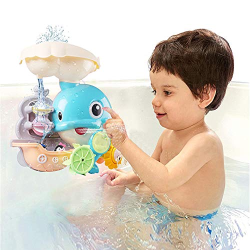 BCJ20001 Baby Bathtub Toy Diver Game - Happytime Water Toys 3 Stackable and Nesting Cups, Submarines and Spout (Color in Random)
