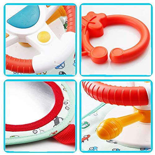 HE19004 Car Wheel Baby Toys - Musical Activity Play Center Toy Baby's Travel Companion Entertain and Relax Easier Drive with Sounds and Lights for Baby