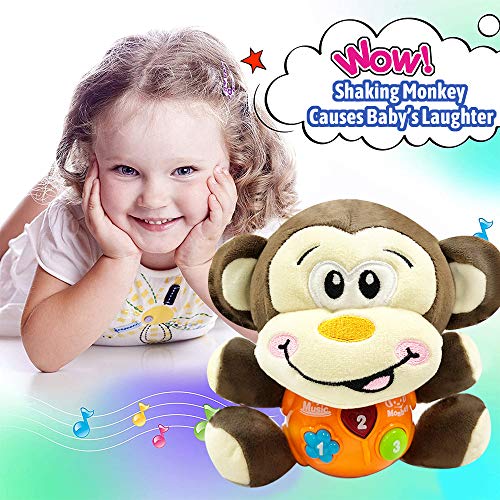 SLE20006 Baby Musical Toy Baby Doll - Infant Toy Musical Toy for Baby Toy Newborn Plush Figure Toy Toddler Plush Gift Soother Doll Partner Baby Monkey