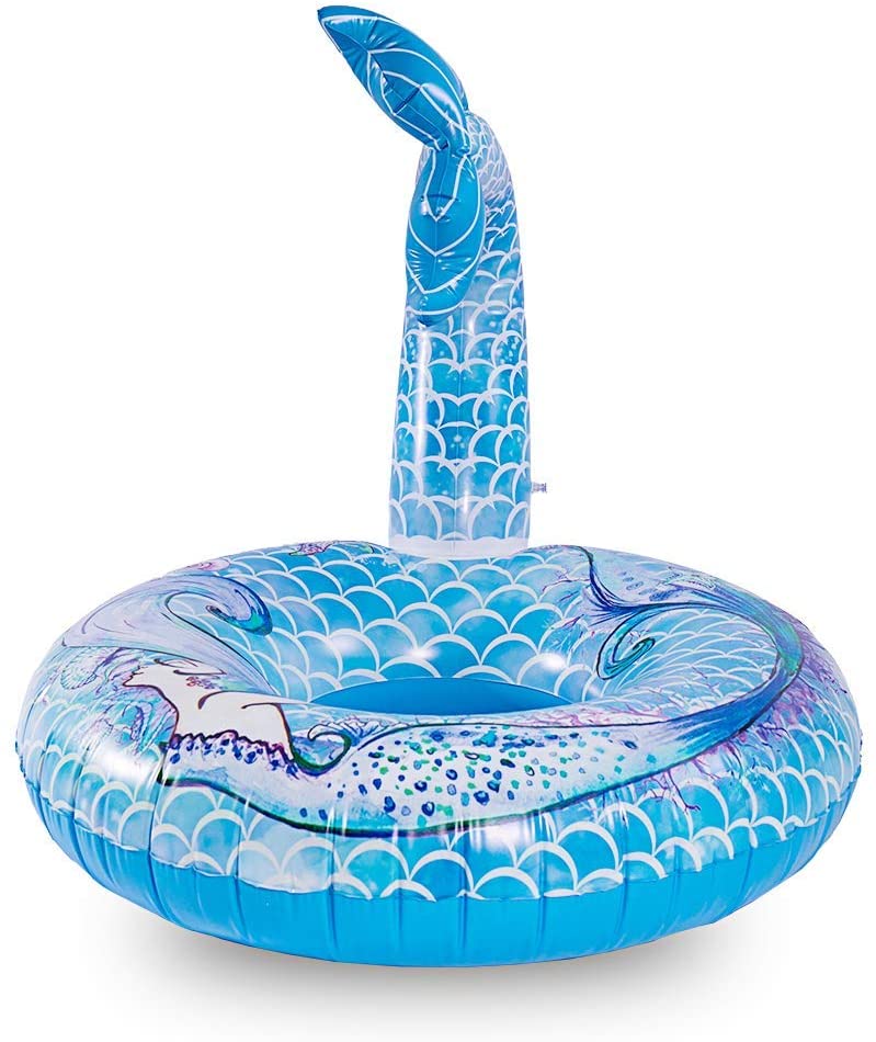 Cute Mermaid Tail Pool Float 30 Inches Cute Mermaid Inflatable Pool Float Swimming Ring Summer Party Beach Lounge Lilos for Kids