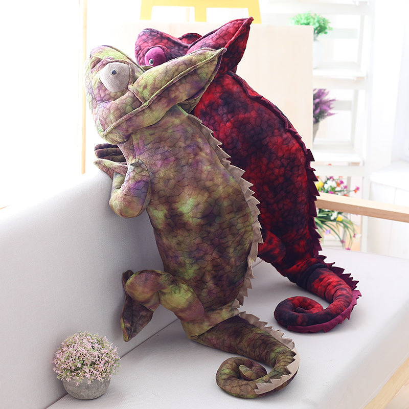 Simulation Chameleon Lizard Doll Plush Toys Funny Throw Pillow Creative Tricky Birthday Gifts for Men and Women