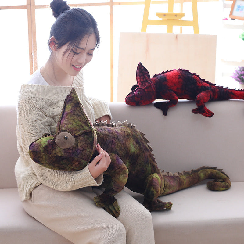 Simulation Chameleon Lizard Doll Plush Toys Funny Throw Pillow Creative Tricky Birthday Gifts for Men and Women