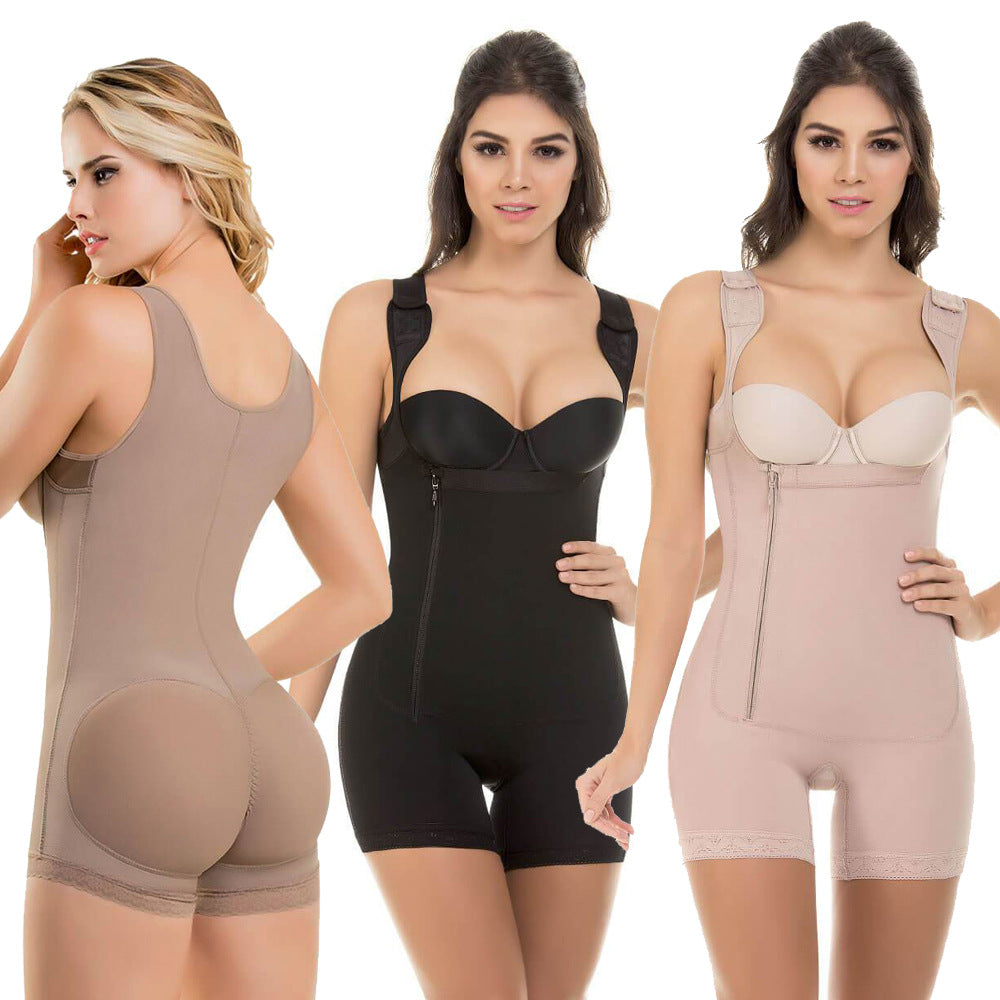 European and American Jumpsuit Waist Slimming and Hip Lifting Tight Body Shaping plus Size Corset D022