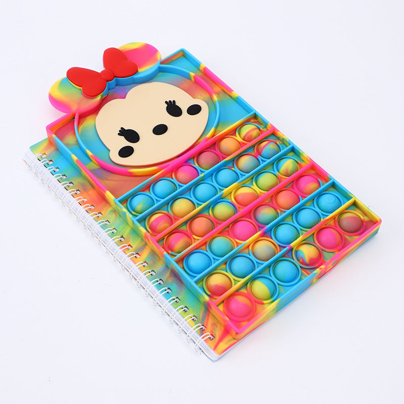 Decompression Bubble Loose-Leaf Notebook Silicone Cartoon Rat Killer Pioneer Hand Account Creative Gift