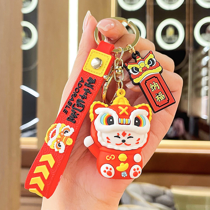 Cat Xingshi Lucky Cat Car Key Ring Pendant Chinese Style Cute Key Chain Hanging Gift