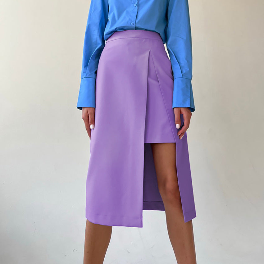Design Skirt Commuter's All-Matching Temperamental Minority Midi Skirt