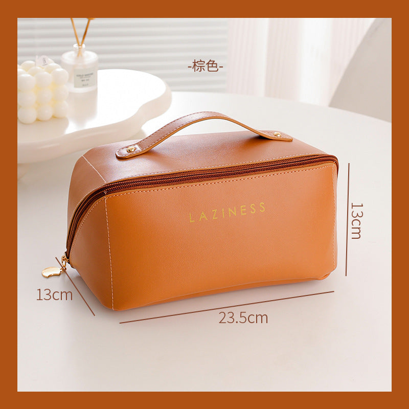 Net Red Cosmetic Bag Organ Pillow Bag Travel Storage Bag Large Capacity Wash Bag Pu Cosmetic Bag Wholesale