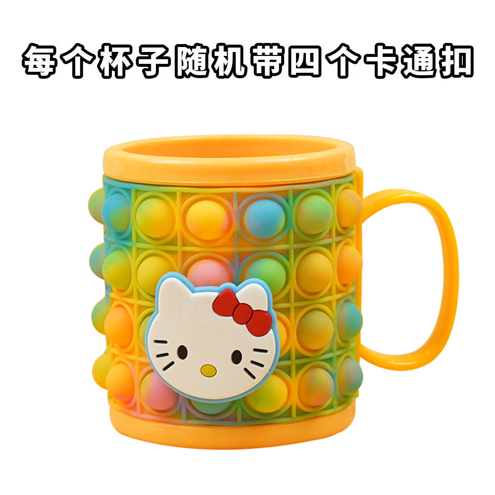 Cartoon Children's Mug Baby Drop-Resistant Wash Toothbrush Cup Cartoon Pattern PVC Mug