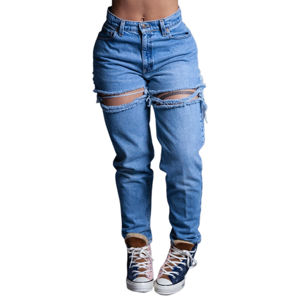 Bestseller Ripped Jeans Women's Washed High Waist Loose Jeans