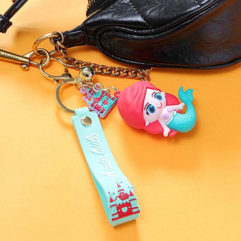 Cute Cartoon Princess Doll Keychain Couple Accessories Little Creative Gifts Fairy Tale Handbag Pendant Gift